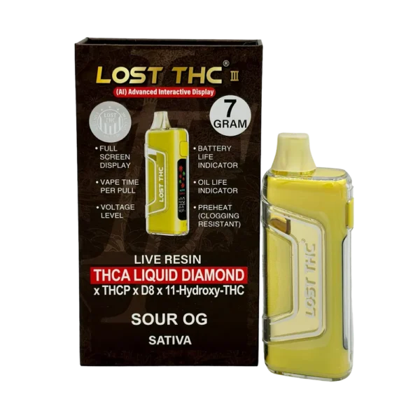 Buy Sour OG Yum Yum Lost THC V3 Disposable 7G - US