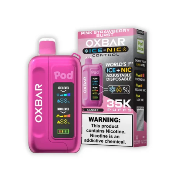 Buy Pink Strawberry Burst Oxbar Ice-Nic Control 35K - US