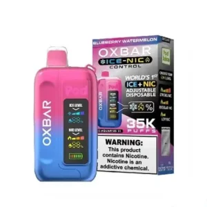 BLUEBERRY WATERMELON – OXBAR ICE-NIC CONTROL 35K Puffs – Disposable Vape