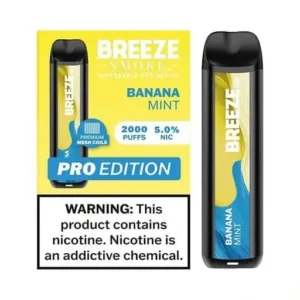 Banana Mint - Breeze Pro 2000 - Puffs - Disposable Vape
