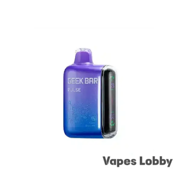 Berry Bliss Geek Bar Pulse 15000 disposable vape featuring a mixed berry flavor with Dual Mesh Coil, Smart Display, and rechargeable battery.