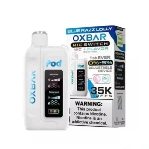 Blue Razz Lolly – OXBAR ICE-NIC CONTROL 35K Puffs – Disposable Vape