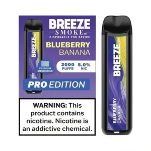 Blueberry Banana - Breeze Pro 2000 - Puffs - Disposable Vape