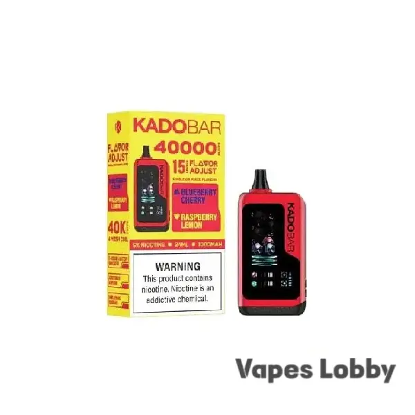 Blueberry Cherry + Raspberry Lemon – Kado Bar NI 40K Puffs – Ice+Nic Control – Disposable Vape