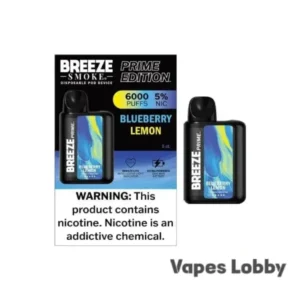 Blueberry Lemon - Breeze Prime 6000 - Puffs - Disposable Vape