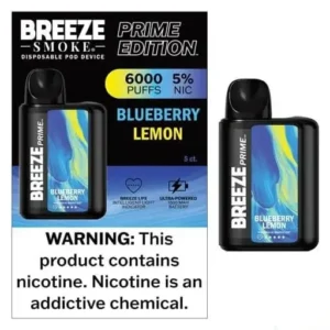 Blueberry Lemon - Breeze Prime 6000 - Puffs - Disposable Vape