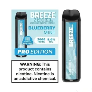 Blueberry Mint - Breeze Pro 2000 - Puffs - Disposable Vape