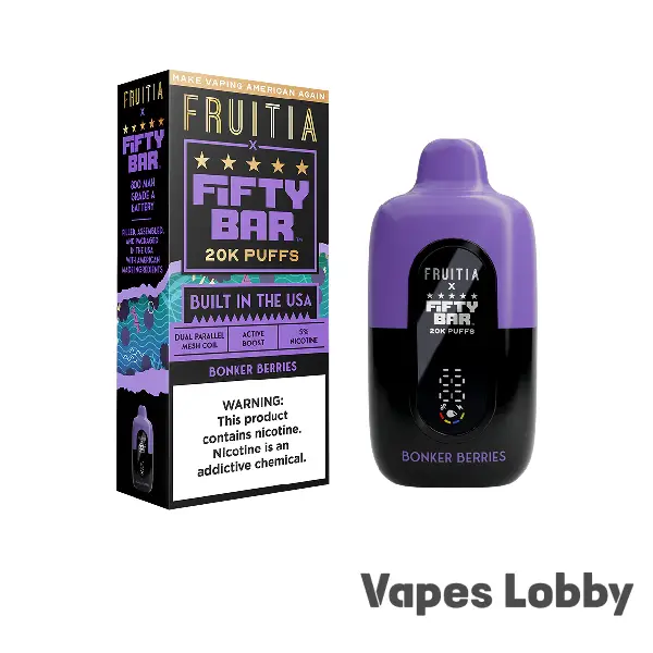 Bonker Berries - Fruitia x Fifty Bar 20K Puffs - Disposable Vape