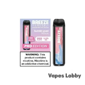 Bubble Gum Freeze - Breeze Pro 2000 - Puffs - Disposable Vape
