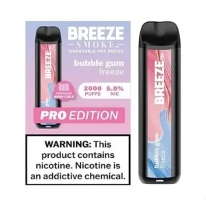 Bubble Gum Freeze - Breeze Pro 2000 - Puffs - Disposable Vape