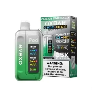 CLEAR EMERALD – OXBAR ICE-NIC CONTROL 35K Puffs – Disposable Vape