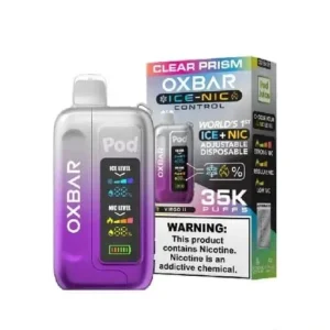 CLEAR PRISM – OXBAR ICE-NIC CONTROL 35K Puffs – Disposable Vape