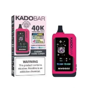 Cherry Hard Candy - Kado Bar NI 40K Puffs – Ice+Nic Control - Disposable Vape