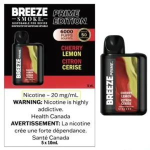 Cherry Lemon - Breeze Prime 6000 - Puffs - Disposable Vape