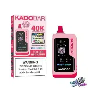 Chilled Red Apple – Kado Bar NI 40K Puffs – Ice+Nic Control – Disposable Vape
