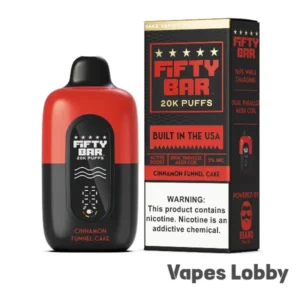Cinnamon Funnel Cake - Fifty Bar V2 20K Puffs - Disposable Vape
