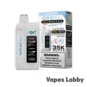 Clear – OXBAR ICE-NIC CONTROL 35K Puffs – Disposable Vape