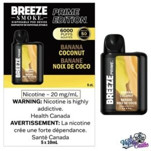 Coconut Banana - Breeze Prime 6000 - Puffs - Disposable Vape