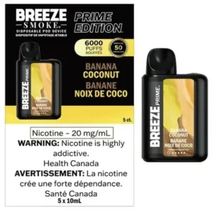 Coconut Banana - Breeze Prime 6000 - Puffs - Disposable Vape