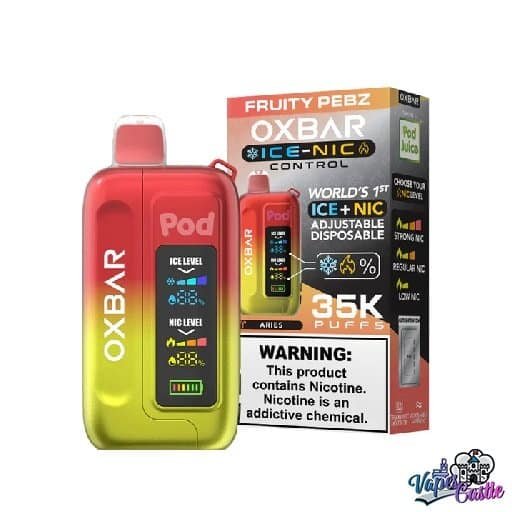 Fruity Pebz – OXBAR ICE-NIC CONTROL 35K Puffs – Disposable Vape