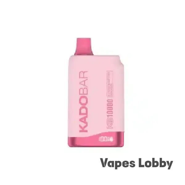 Georgia Peach Kado Bar KB10000 0% nicotine disposable vape device with dual mesh coil and e-liquid battery display screen
