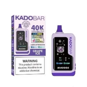 Grape Ice – Kado Bar NI 40K Puffs – Ice+Nic Control – Disposable Vape