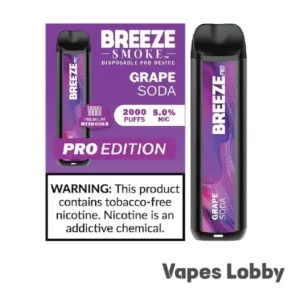 Grape Soda - Breeze Pro 2000 - Puffs - Disposable Vape (Renamed As Grape Breeze Pro 2000 Puffs)