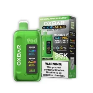 Green Apple Burst – OXBAR ICE-NIC CONTROL 35K Puffs – Disposable Vape