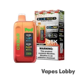 HO HO GINGERBREAD – OXBAR ICE-NIC CONTROL 35K Puffs – Disposable Vape