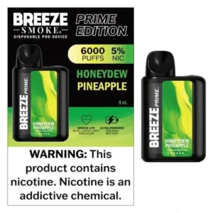 Honeydew Pineapple - Breeze Prime 6000 - Puffs - Disposable Vape