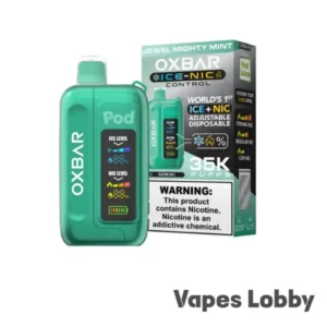 Jewel Mighty Mint – OXBAR ICE-NIC CONTROL 35K Puffs – Disposable Vape
