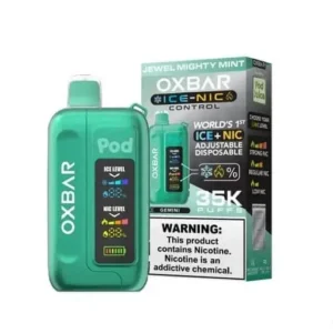 Jewel Mighty Mint – OXBAR ICE-NIC CONTROL 35K Puffs – Disposable Vape