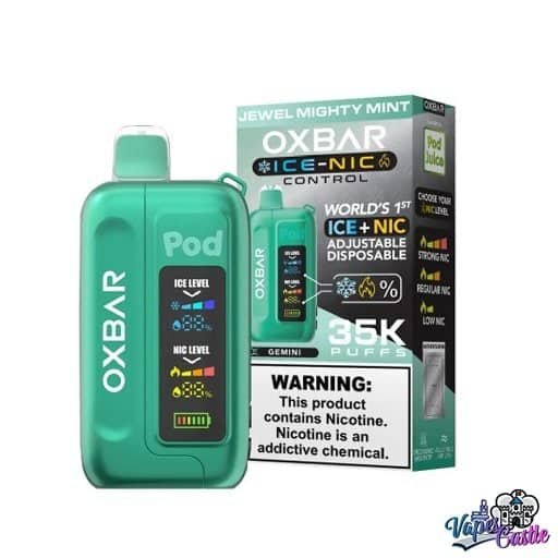 Jewel Mighty Mint – OXBAR ICE-NIC CONTROL 35K Puffs – Disposable Vape