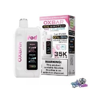 Jolly Pink Strawberry – OXBAR ICE-NIC CONTROL 35K Puffs – Disposable Vape