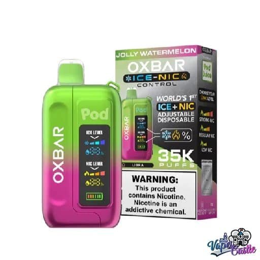 Jolly Watermelon – OXBAR ICE-NIC CONTROL 35K Puffs – Disposable Vape