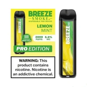 Lemon Mint - Breeze Pro 2000 - Puffs - Disposable Vape