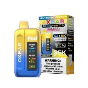 MILK BERRY CRUNCH – OXBAR ICE-NIC CONTROL 35K Puffs – Disposable Vape