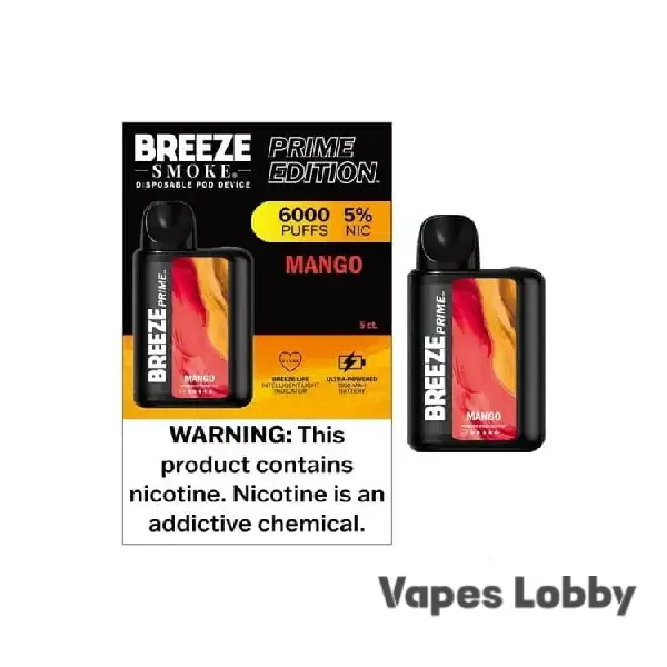 Mango - Breeze Prime 6000 - Puffs - Disposable Vape
