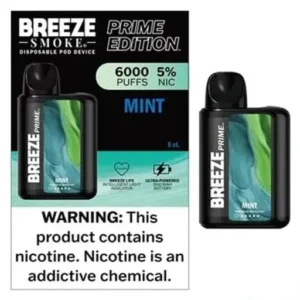 Mint - Breeze Prime 6000 - Puffs - Disposable Vape