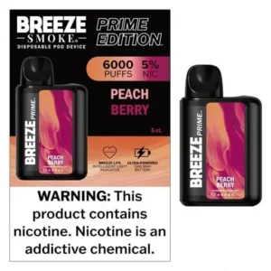 Peach Berry - Breeze Prime 6000 - Puffs - Disposable Vape