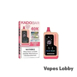 Peach Ice – Kado Bar NI 40K Puffs – Ice+Nic Control – Disposable Vape