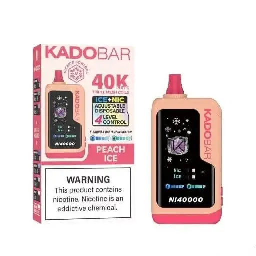 Peach Ice – Kado Bar NI 40K Puffs – Ice+Nic Control – Disposable Vape
