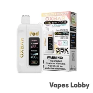 Peach Ringz – OXBAR ICE-NIC CONTROL 35K Puffs – Disposable Vape
