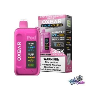 Pink Strawberry Burst – OXBAR ICE-NIC CONTROL 35K Puffs – Disposable Vape
