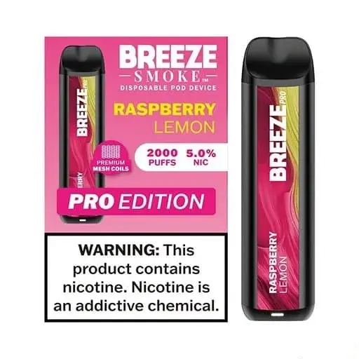 Raspberry Lemon - Breeze Pro 2000 - Puffs - Disposable Vape