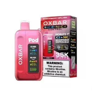 STRAWBERRY SPLASH – OXBAR ICE-NIC CONTROL 35K Puffs – Disposable Vape