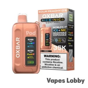 Sour Peachy O’s – OXBAR ICE-NIC CONTROL 35K Puffs – Disposable Vape