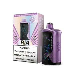 Sour Strawberry Dragon - Ria NV 30K Puffs - Disposable Vape