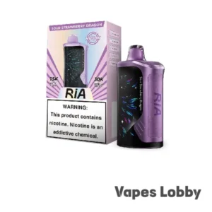 Sour Strawberry Dragon - Ria NV 30K Puffs - Disposable Vape