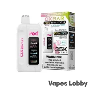 Straw Wtrmln Drgn Frt – OXBAR ICE-NIC CONTROL 35K Puffs – Disposable Vape